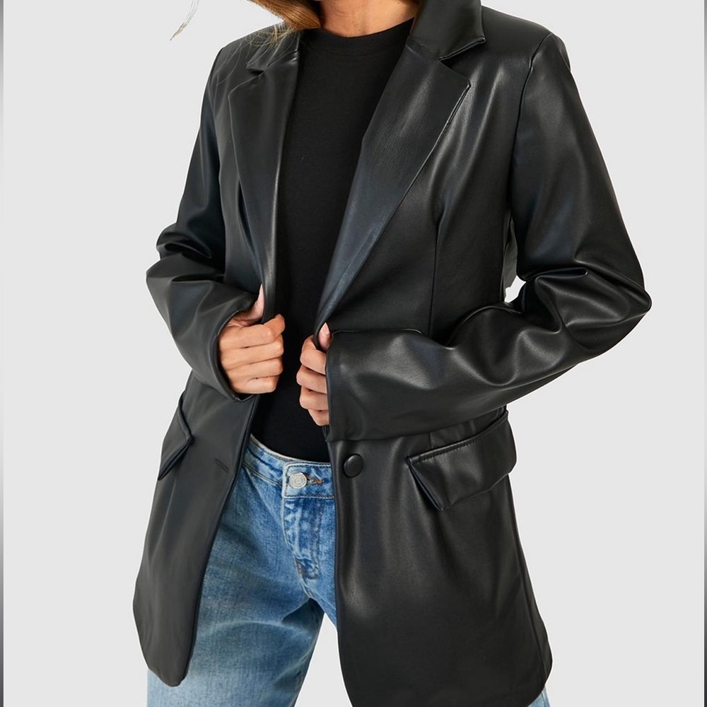 Black Faux leather Jacket